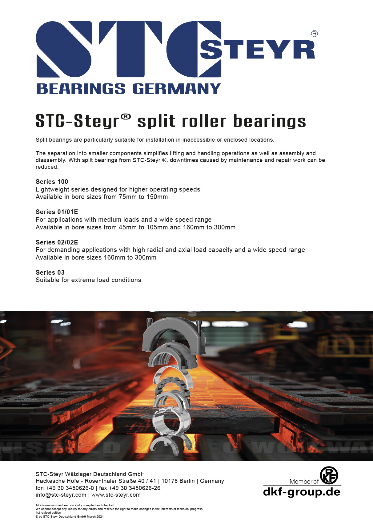STC-Steyr split roller bearings